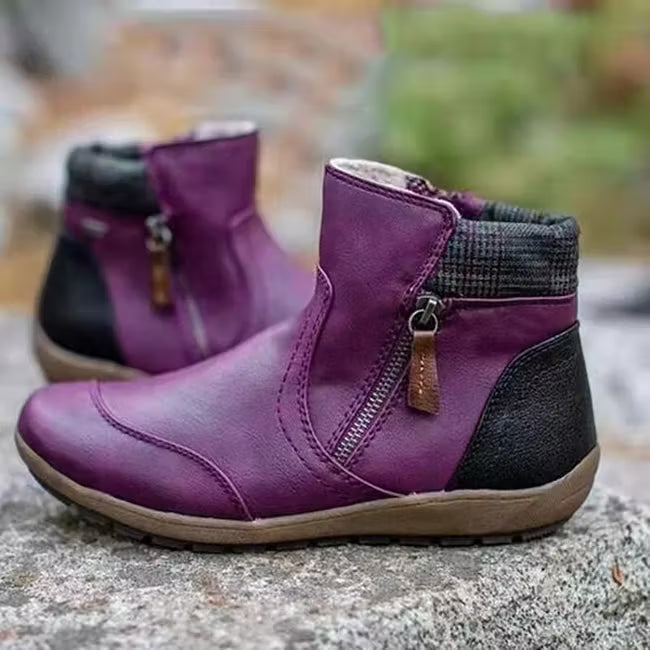 Women's Vintage Side-Zip Ankle Boots