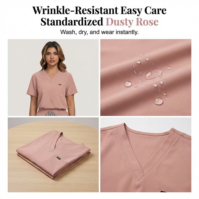 Women's Stretch Multi-Pocket Scrub Set
