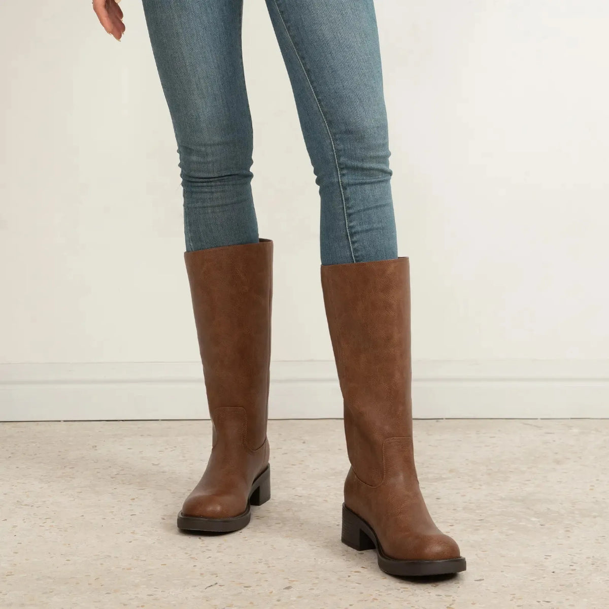 Women's Embossed Knee High Boots
