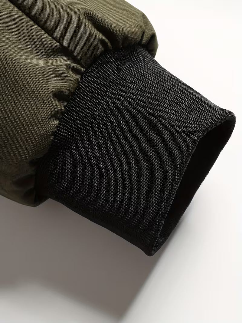 Men's Layered Hooded Zip-Up Jacket