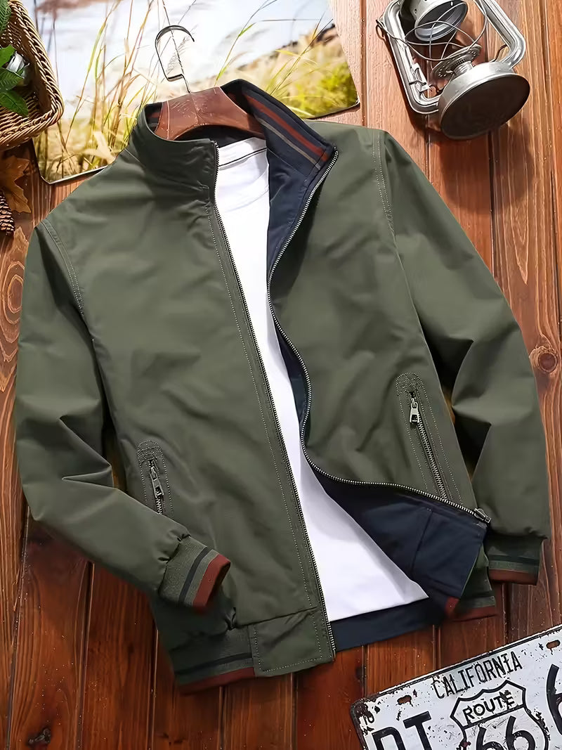 Men's Reversible Stand Collar Jacket