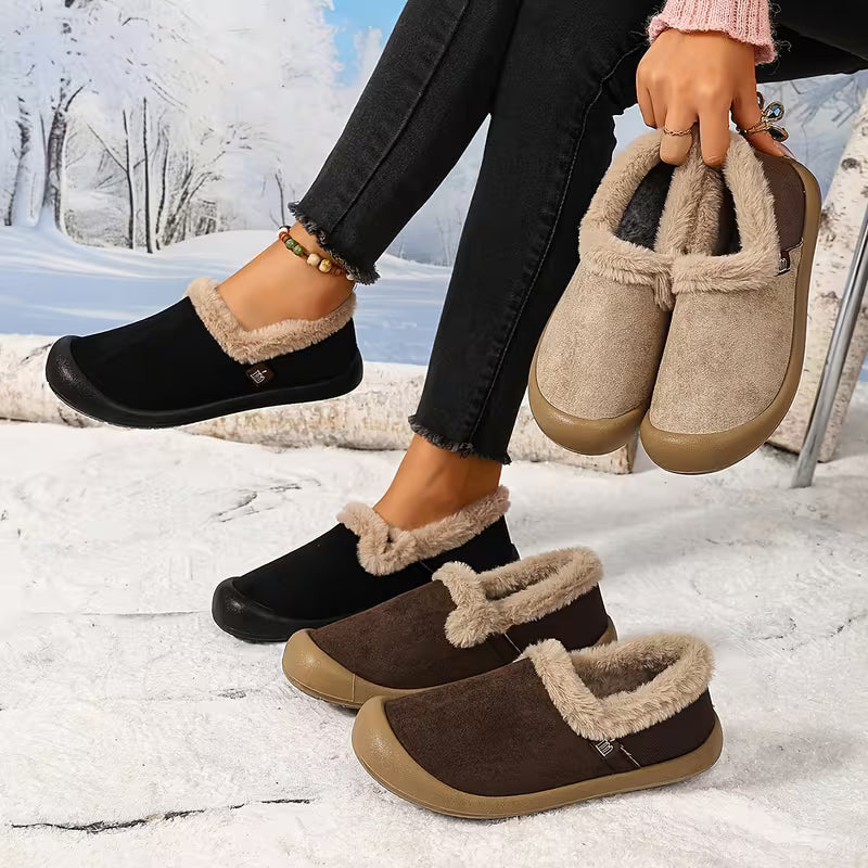 Women's Plush Trim Winter Slippers