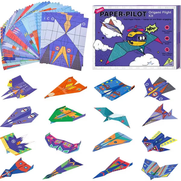 Kids' DIY Paper Aeroplane Folding Kit