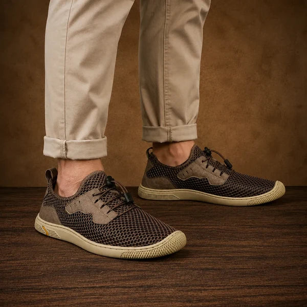 Men's Mesh Panel Lace Up Trainers