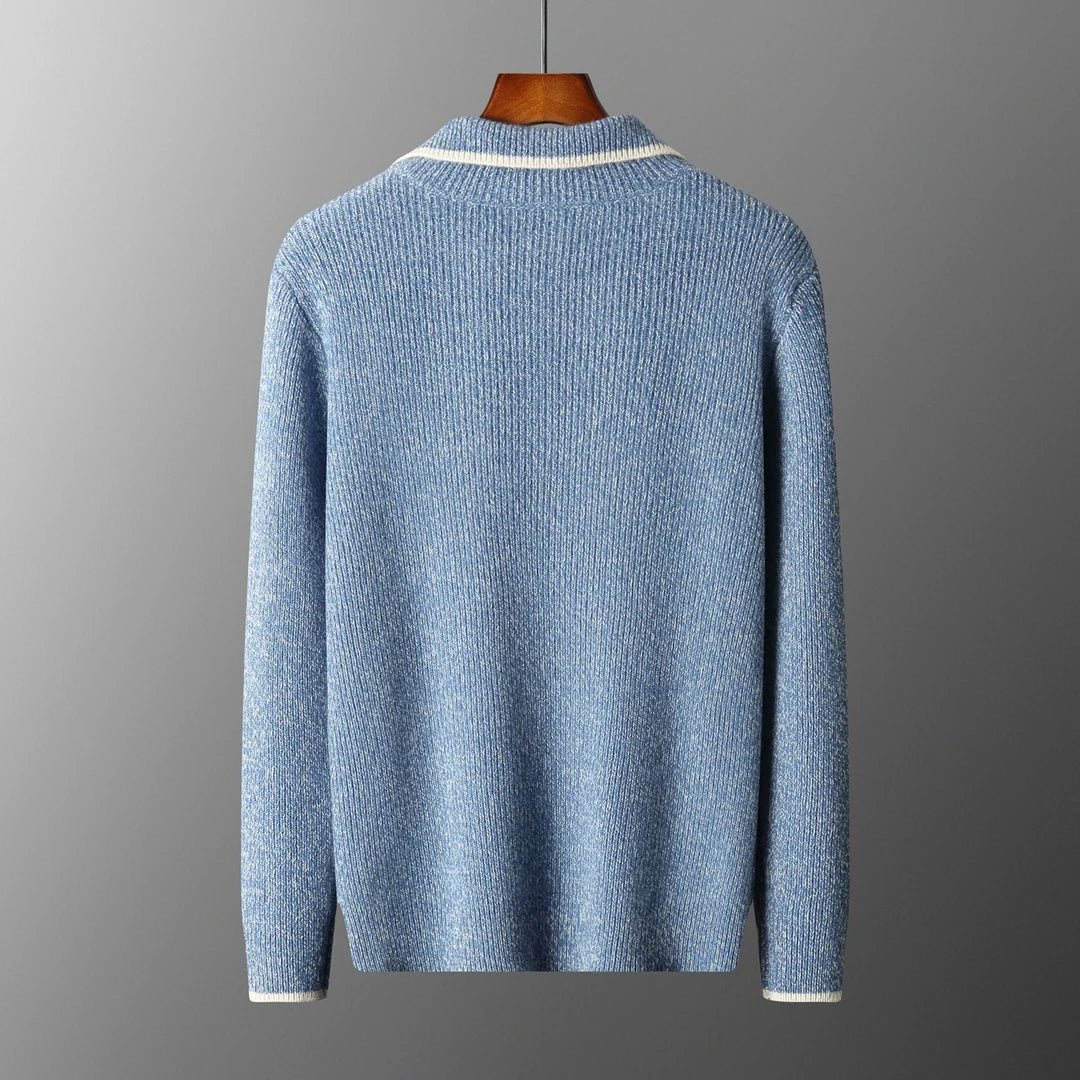 Men's Ribbed Half-Zip Knit Jumper