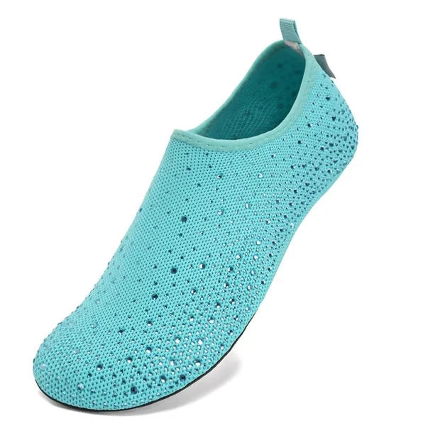 Women’s Barefoot Mesh Aqua Socks with Non Slip TPR Sole