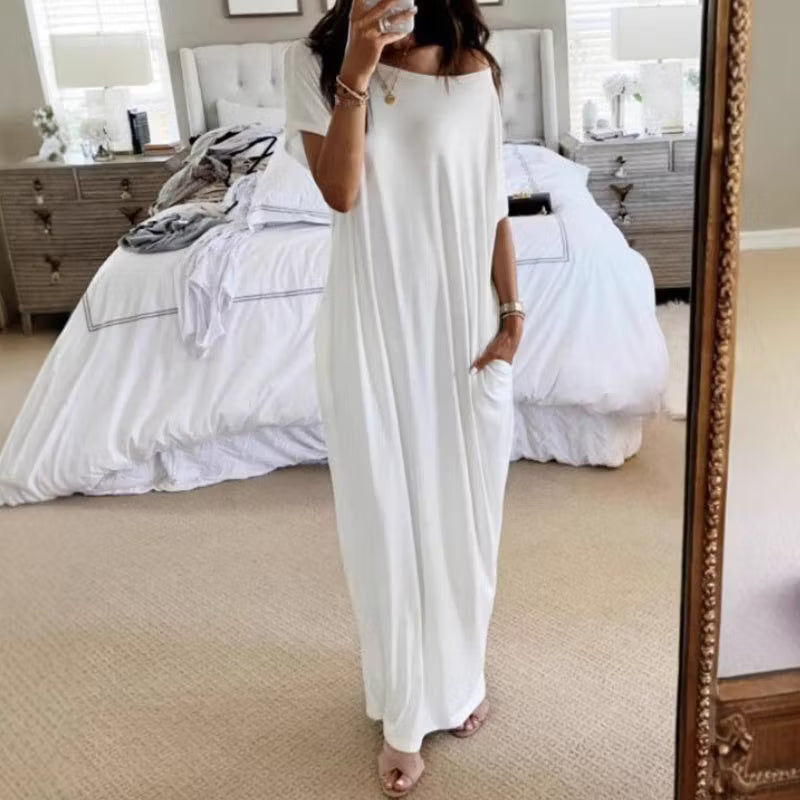 Women's Relaxed Off-Shoulder Maxi Dress