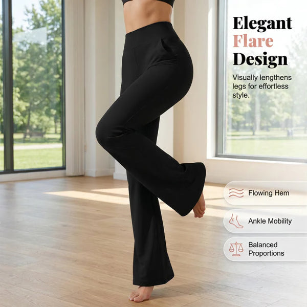 Women's FlexFit High-Waisted Flared Trousers