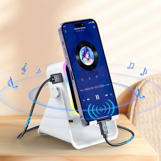 5-in-1 Wireless Speaker & Adjustable Phone Stand