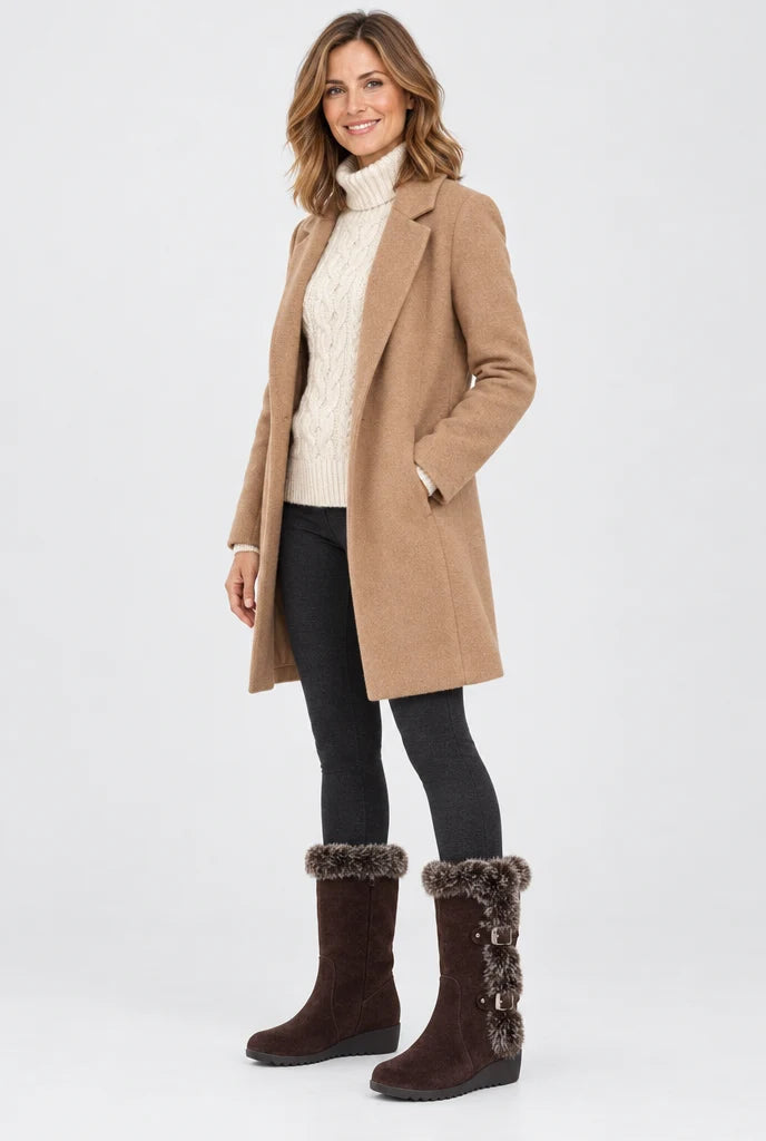 Women's Faux Fur Wedge Winter Boots
