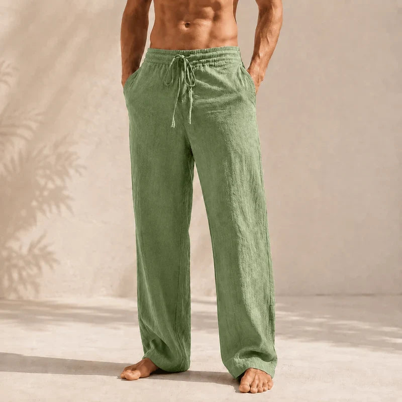 Men’s Amalfi Linen Drawstring Trousers
