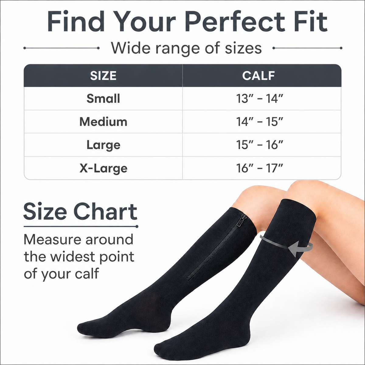 Unisex Open-Toe Zip Support Socks