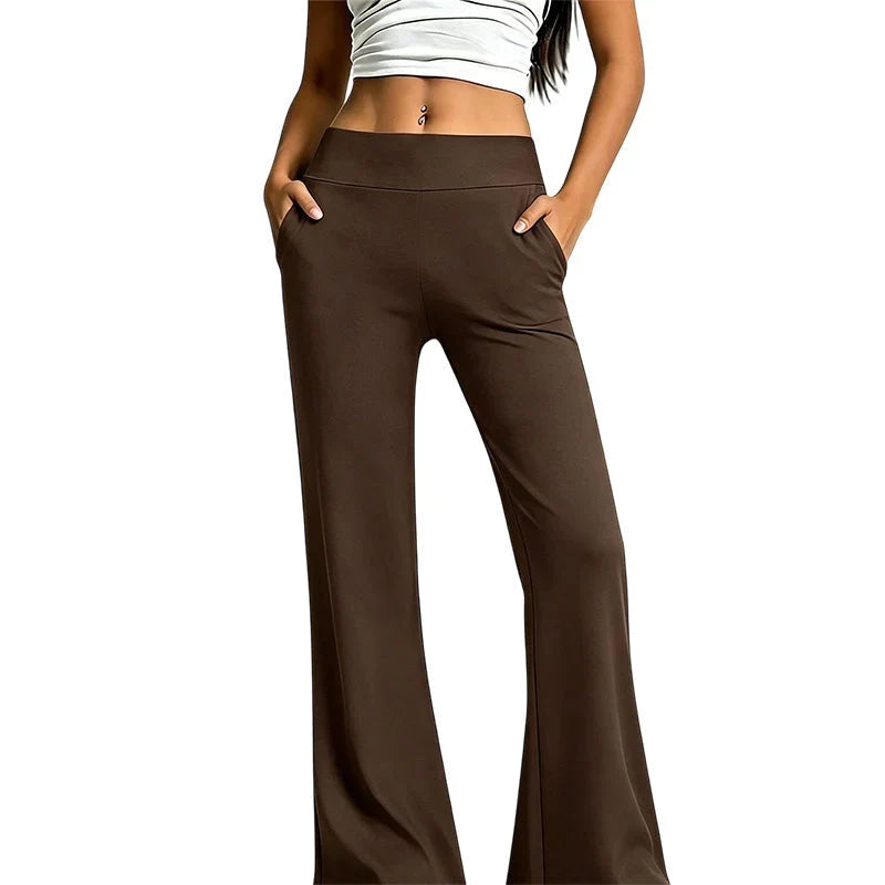 Women's High Waist Flared Active Trousers