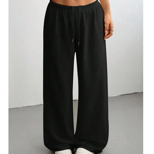 Women's Relaxed Drawstring Wide-Leg Joggers