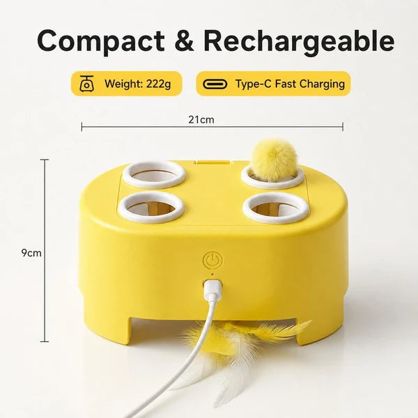 Interactive Pop-Up & Feather Cat Toy