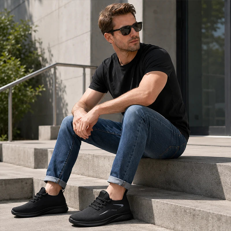 Men's Lightweight Knit Running Trainers