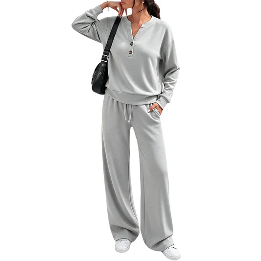 Women's Relaxed Top & Wide Leg Trouser Set