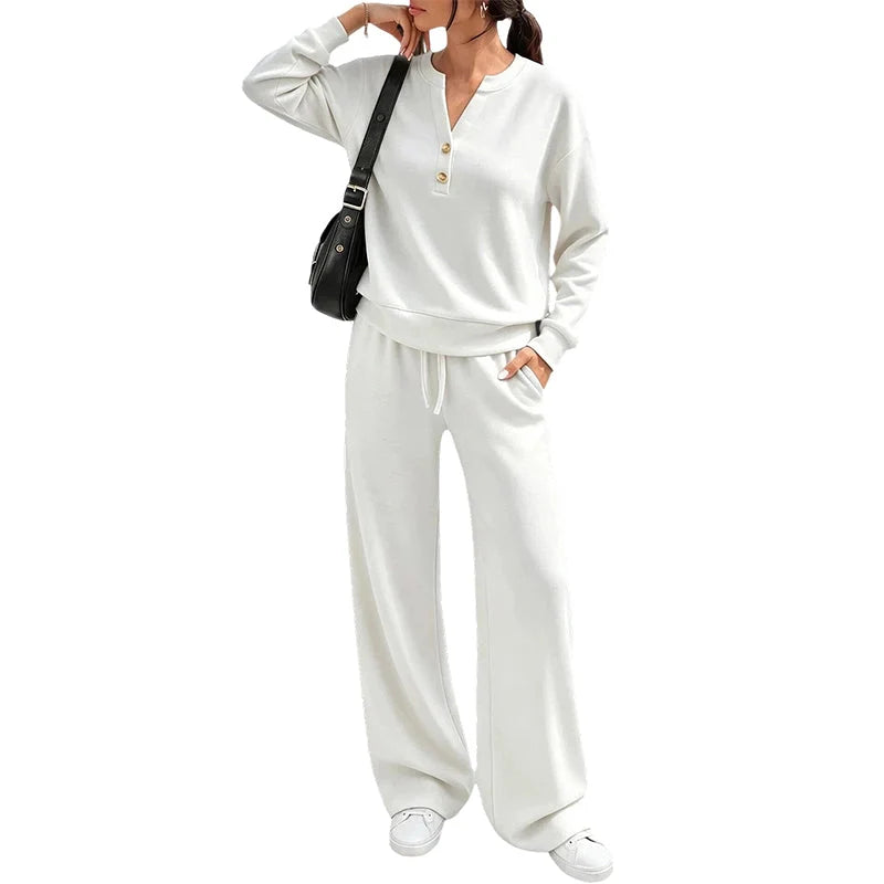 Women's Relaxed Top & Wide Leg Trouser Set
