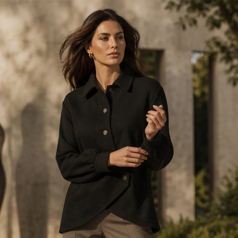 Women's Asymmetric Button-Up Jacket
