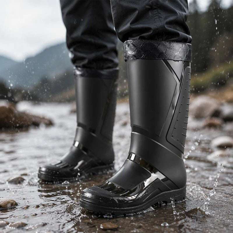 Men's High-Top Waterproof Rain Shoes