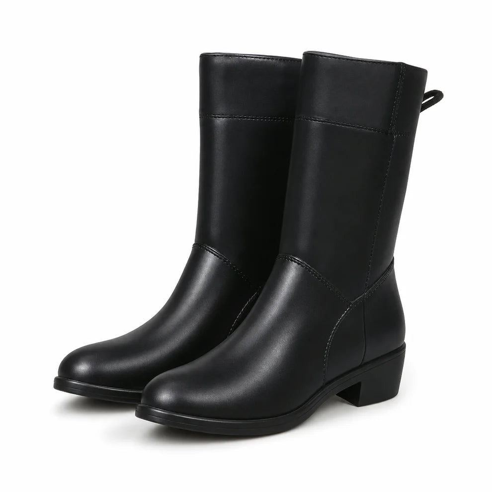 Women's Fleece-Lined Chunky Mid-Calf Boots