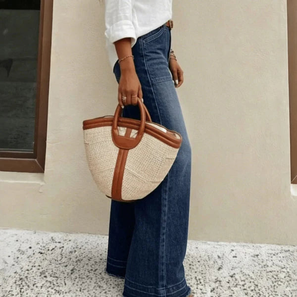 Women's High-Waisted Wide-Leg Jeans