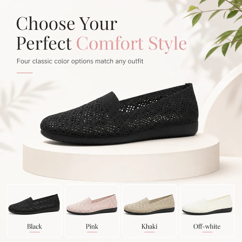Women's Cut-Out Knit Slip-On Trainers