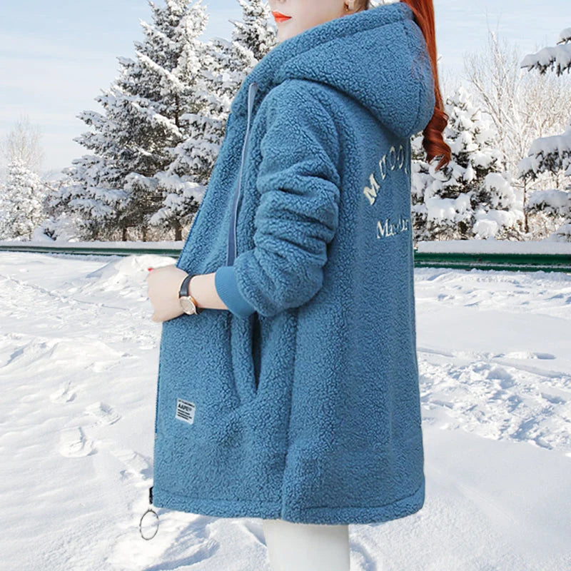 Women's Plush Hooded Winter Coat