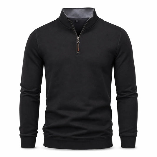 Men's Ribbed Quarter-Zip Pullover