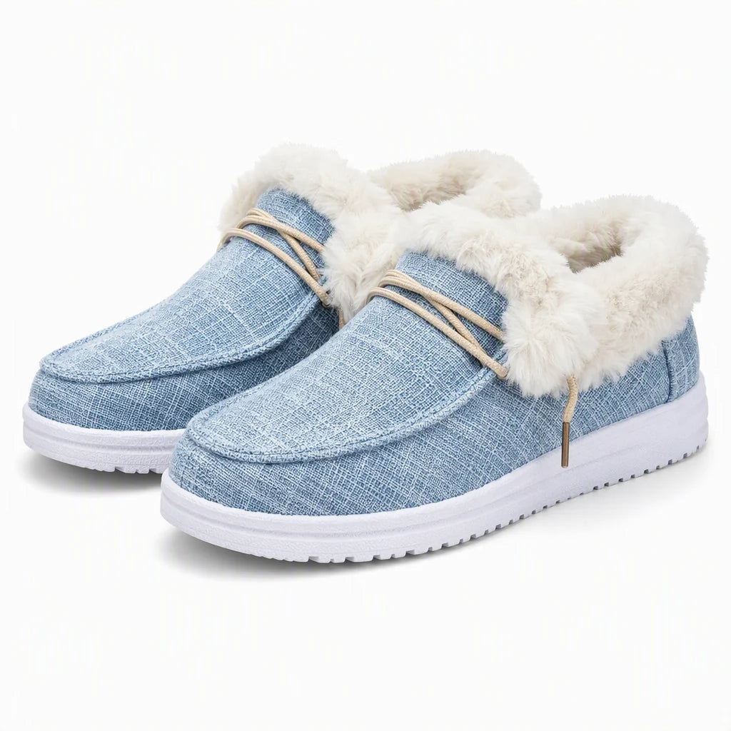 Women's Plush-Lined Slip-On Winter Shoes