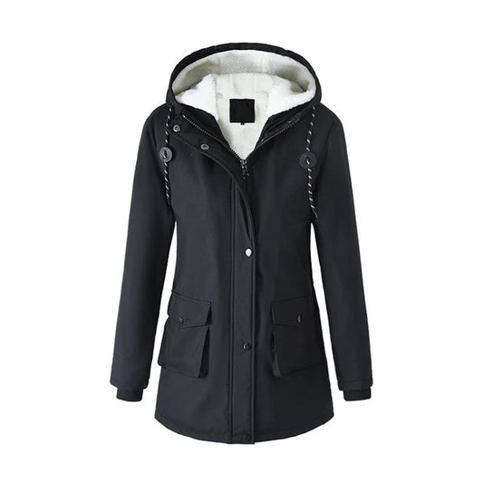 Women's Longline Hooded Parka Coat