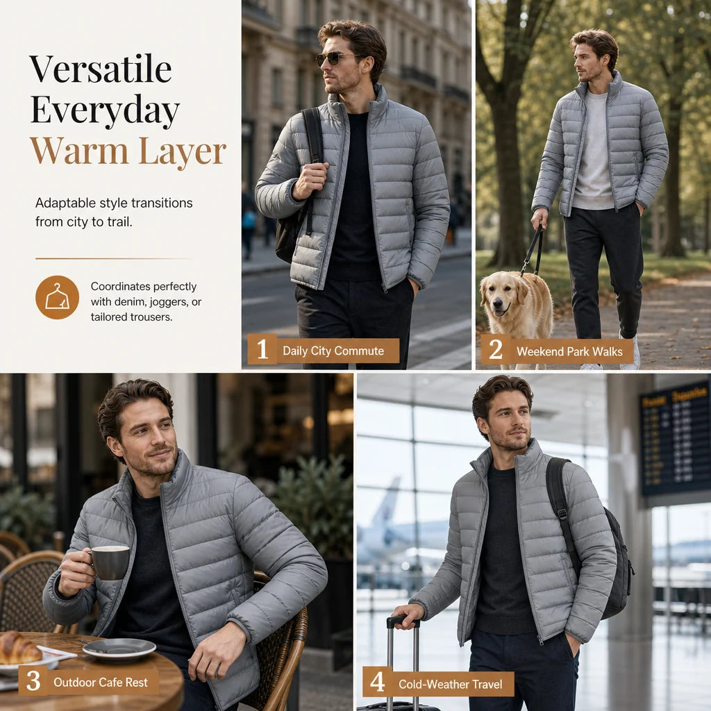 Men's Lightweight Quilted Puffer Jacket