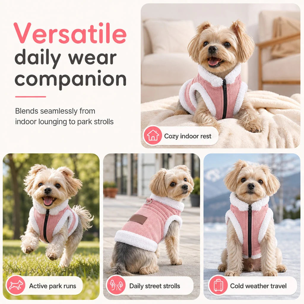 Cosy Fleece-Lined Pet Walking Vest