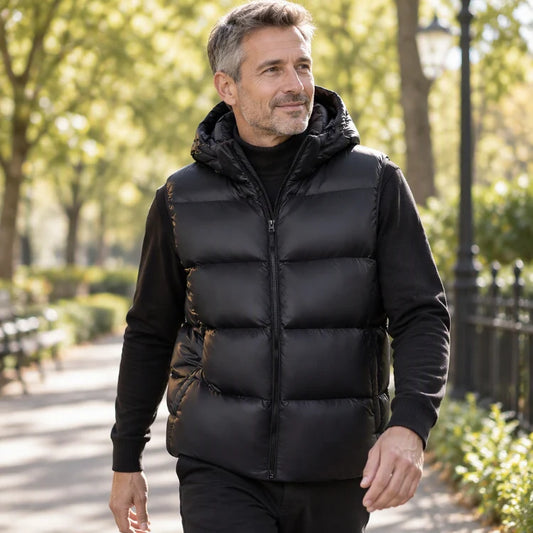 Men's Lightweight Padded Hooded Gilet