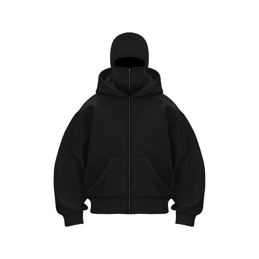Full Face Zip Hooded Fleece Hoodie
