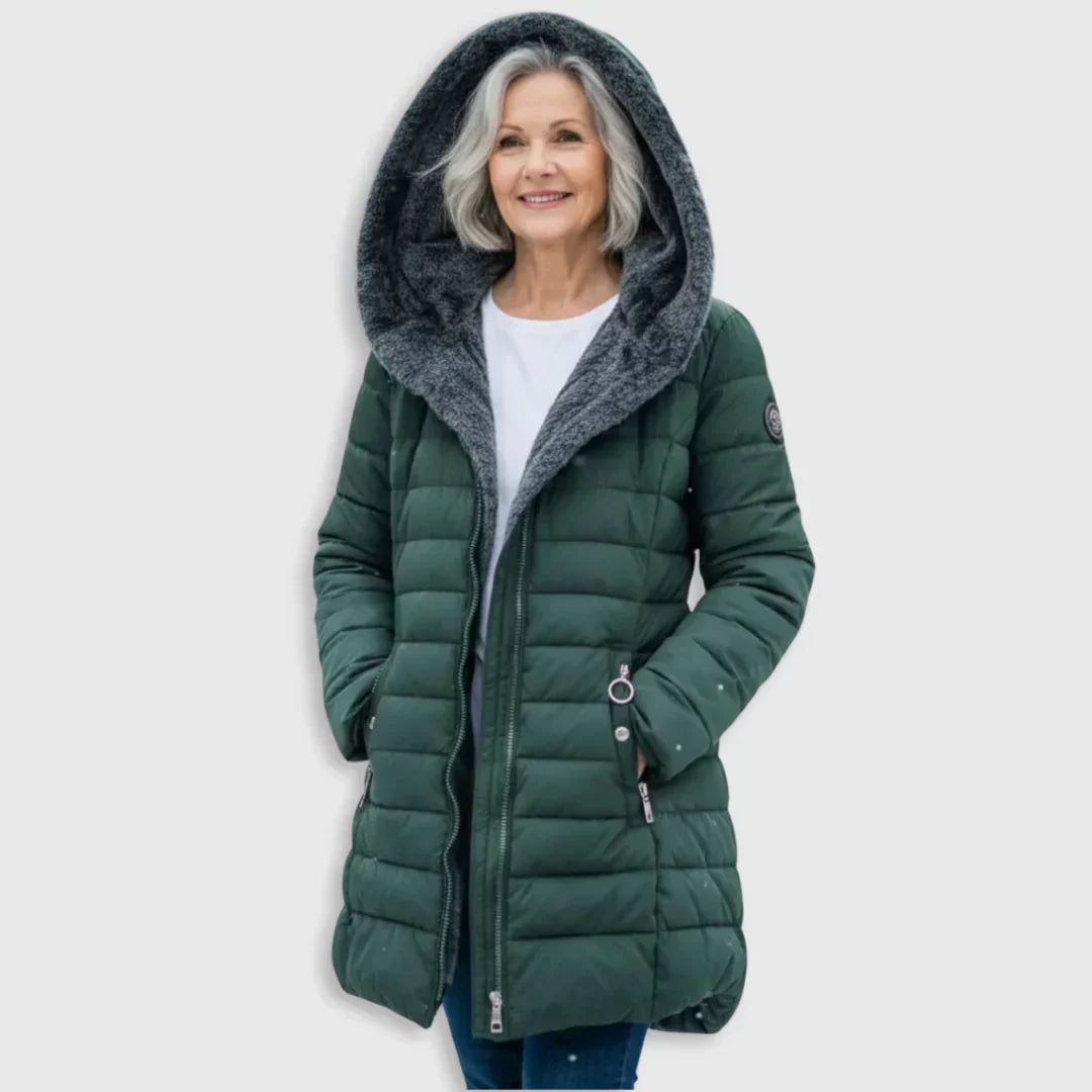 Women's Quilted Fleece Lined Winter Jacket