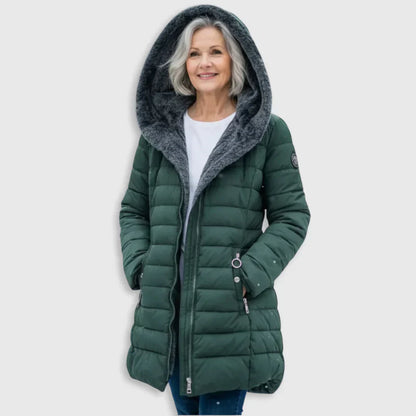 Women's Quilted Fleece Lined Winter Jacket