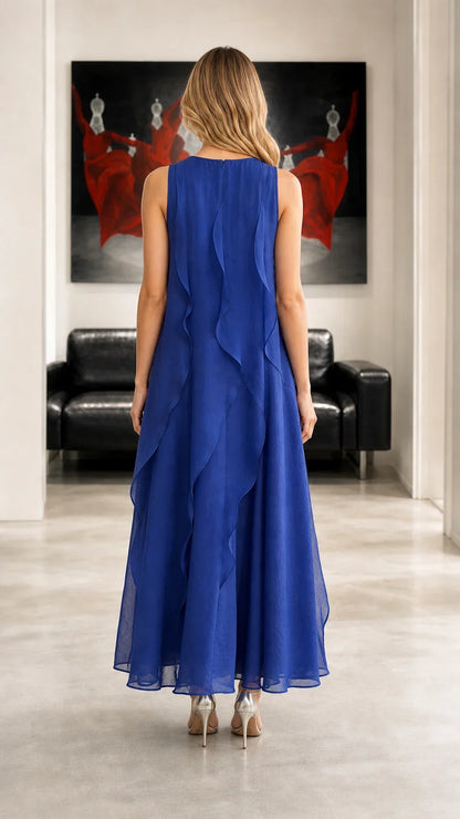 Women's Cascading Ruffle Maxi Dress