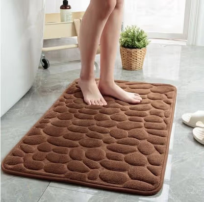 Cobblestone Embossed Bathroom Mat