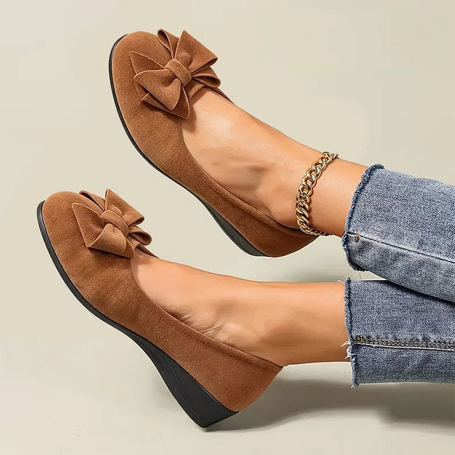 Women's Elegant Bow Detail Wedge Shoes