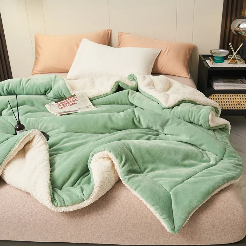 Double-Layer Velvet & Fleece Blanket