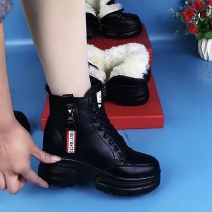 Women’s Leather-Look Fleece-Lined Winter Support Boots