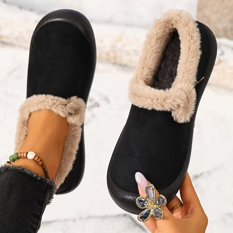 Women's Plush Trim Winter Slippers