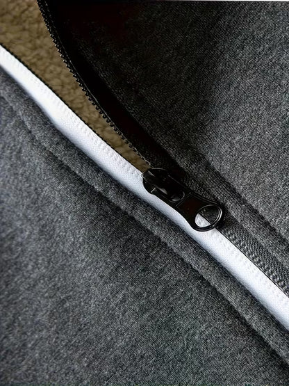Men's 2-Piece Fleece-Lined Hooded Jacket Set
