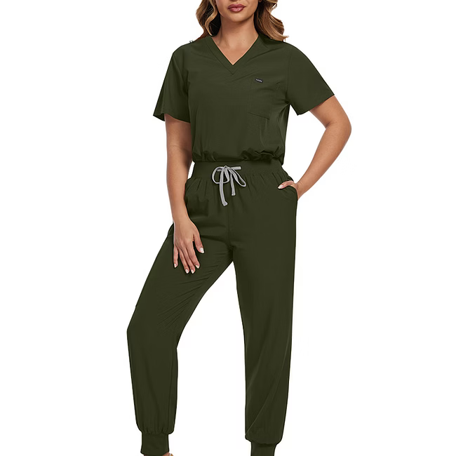 Women's Stretch Multi-Pocket Scrub Set