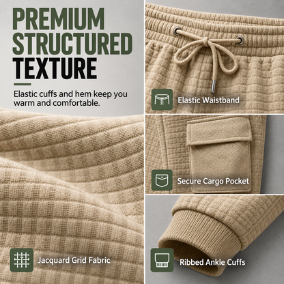 Men's Textured Multi-Pocket Cargo Joggers