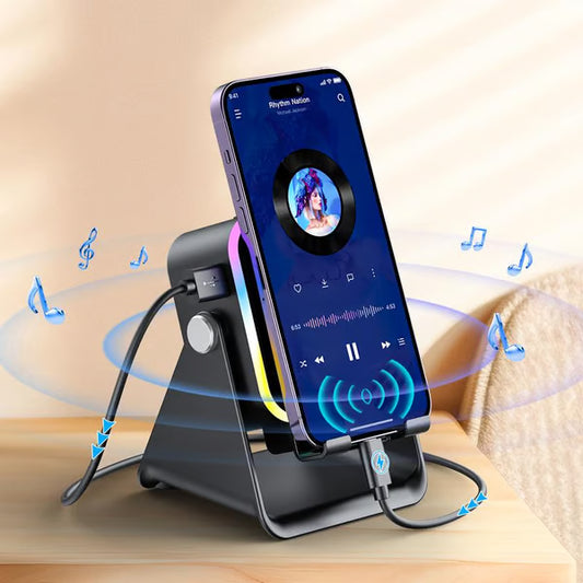 5-in-1 Wireless Speaker & Adjustable Phone Stand