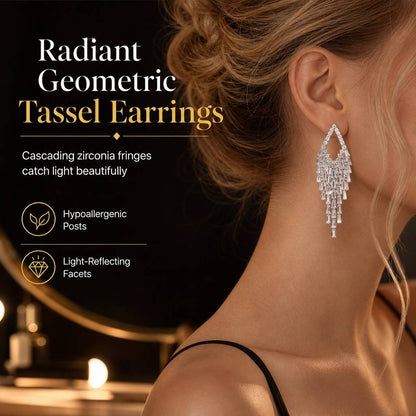 Women's Geometric Tassel Drop Earrings