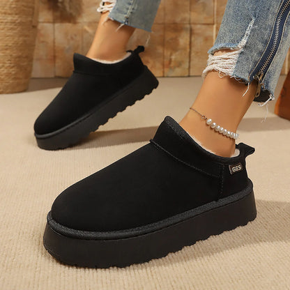 Women's Fleece-Lined Platform Ankle Boots