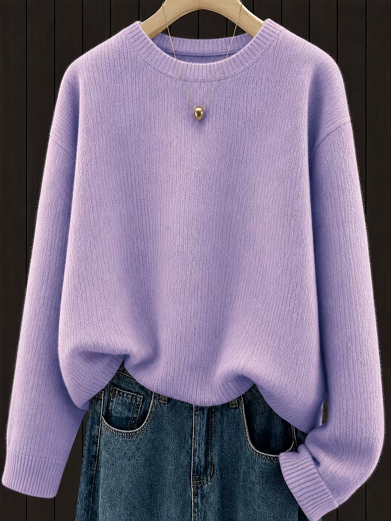 Women's Relaxed Crew Neck Knit Jumper